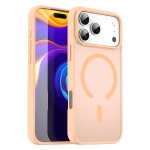 Translucent Frosted PC + TPU Hybrid MagSafe-Compatible Case for iPhone 17 Pro Max - Rouge Powder