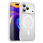Translucent Frosted PC + TPU Hybrid MagSafe-Compatible Case for iPhone 17 Pro Max - Matte White