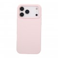 Soft-Touch Liquid Silicone Case for iPhone 17 Pro Max - Grey Pink