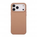 Soft-Touch Liquid Silicone Case for iPhone 17 Pro Max - Egg Coffee