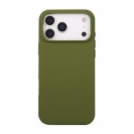 Soft-Touch Liquid Silicone Case for iPhone 17 Pro Max - Pine Green