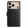 Lambskin + TPU 8-Card Wallet Case with Stand for iPhone 17 Pro Max - Black