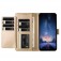Lambskin + TPU 8-Card Wallet Case with Stand for iPhone 17 Pro Max - Gold