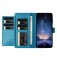 Lambskin + TPU 8-Card Wallet Case with Stand for iPhone 17 Pro Max - Light Blue
