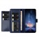Lambskin + TPU 8-Card Wallet Case with Stand for iPhone 17 Pro Max - Dark Blue