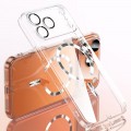 Plated TPU MagSafe-Compatible Case with Dust Plug & Camera Lens Film for iPhone 17 Pro Max - Transparent