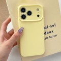 Solid-Color Silicone Camera-Frame Case for iPhone 17 Pro Max - Yellow
