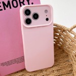 Solid-Color Silicone Camera-Frame Case for iPhone 17 Pro Max - Pink