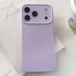 Solid-Color Silicone Camera-Frame Case for iPhone 17 Pro Max - Purple