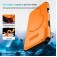 TPU + PC MagSafe-Compatible Case with Sliding Camera Cover and Stand for iPhone 17 Pro Max - Orange