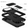 TPU + PC MagSafe-Compatible Case with Sliding Camera Cover and Stand for iPhone 17 Pro Max - Black