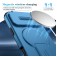 TPU + PC MagSafe-Compatible Case with Sliding Camera Cover and Stand for iPhone 17 Pro Max - Blue