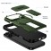 TPU + PC MagSafe-Compatible Case with Sliding Camera Cover and Stand for iPhone 17 Pro Max - Green