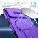 TPU + PC MagSafe-Compatible Case with Sliding Camera Cover and Stand for iPhone 17 Pro Max - Purple