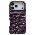 Rippled-Texture Electroplated TPU Full-Coverage Case for iPhone 17 Pro Max - Purple