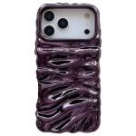 Rippled-Texture Electroplated TPU Full-Coverage Case for iPhone 17 Pro Max - Purple