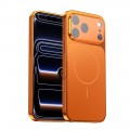 TPU + PC MagSafe-Compatible Case with Glass-Covered Camera Window for iPhone 17 Pro Max - Orange
