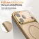 TPU + PC MagSafe-Compatible Case with Glass-Covered Camera Window for iPhone 17 Pro Max - Gold