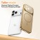TPU + PC MagSafe-Compatible Case with Glass-Covered Camera Window for iPhone 17 Pro Max - Gold