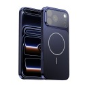 TPU + PC MagSafe-Compatible Case with Glass-Covered Camera Window for iPhone 17 Pro Max - Blue