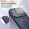 TPU + PC MagSafe-Compatible Case with Glass-Covered Camera Window for iPhone 17 Pro Max - Blue