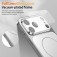 TPU + PC MagSafe-Compatible Case with Glass-Covered Camera Window for iPhone 17 Pro Max - Silver