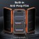 Full-Cover Metal-Frame MagSafe-Compatible Privacy Screen Ring Stand Case for iPhone 17 Pro Max - Black