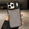 Soft-Touch Frosted MagSafe-Compatible Case with Metal Camera Frame Stand for iPhone 17 Pro Max - Desert Gold
