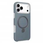 Liquid Silicone MagSafe-Compatible Case with Ring Stand for iPhone 17 Pro Max - Coconut Grey