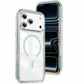 Clear Acrylic + TPU Hybrid Magnetic Case for iPhone 17 Pro Max - Mint Green