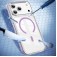 Clear Acrylic + TPU Hybrid Magnetic Case for iPhone 17 Pro Max - Purple