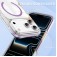 Clear Acrylic + TPU Hybrid Magnetic Case for iPhone 17 Pro Max - Purple