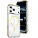 Clear Acrylic + TPU Hybrid Magnetic Case for iPhone 17 Pro Max - Yellow