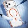 Clear Acrylic + TPU Hybrid Magnetic Case for iPhone 17 Pro Max - Orange