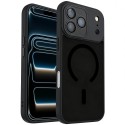 Soft-Touch Frosted PC + TPU Magnetic Case with Lens Film for iPhone 17 Pro Max - Black