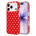 Dot-Pattern TPU Full-Coverage Case for iPhone 17 Pro Max - Red