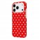 Dot-Pattern TPU Full-Coverage Case for iPhone 17 Pro Max - Red