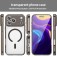 Clear PC + TPU Hybrid Shockproof MagSafe-Compatible Case with Air-Cushion Corners for iPhone 17 Pro Max - Transparent Black