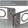 Clear PC + TPU Hybrid Shockproof MagSafe-Compatible Case with Air-Cushion Corners for iPhone 17 Pro Max - Transparent Black