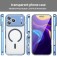 Clear PC + TPU Hybrid Shockproof MagSafe-Compatible Case with Air-Cushion Corners for iPhone 17 Pro Max - Transparent Blue