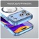 Clear PC + TPU Hybrid Shockproof MagSafe-Compatible Case with Air-Cushion Corners for iPhone 17 Pro Max - Transparent Blue