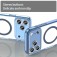 Clear PC + TPU Hybrid Shockproof MagSafe-Compatible Case with Air-Cushion Corners for iPhone 17 Pro Max - Transparent Blue