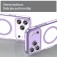 Clear PC + TPU Hybrid Shockproof MagSafe-Compatible Case with Air-Cushion Corners for iPhone 17 Pro Max - Transparent Purple