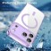 Clear PC + TPU Hybrid Shockproof MagSafe-Compatible Case with Air-Cushion Corners for iPhone 17 Pro Max - Transparent Purple