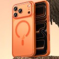 Leather-Texture PC + TPU Magnetic Case for iPhone 17 Pro Max - Orange
