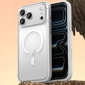 Leather-Texture PC + TPU Magnetic Case for iPhone 17 Pro Max - Cedar White