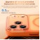 Leather-Texture PC + TPU Magnetic Case for iPhone 17 Pro Max - Orange