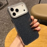 Glitter & Rhinestone TPU-Edge Hard-Back Case for iPhone 17 Pro Max - Black