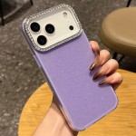 Glitter & Rhinestone TPU-Edge Hard-Back Case for iPhone 17 Pro Max - Purple