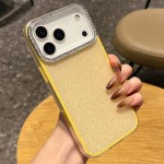 Glitter & Rhinestone TPU-Edge Hard-Back Case for iPhone 17 Pro Max - Yellow